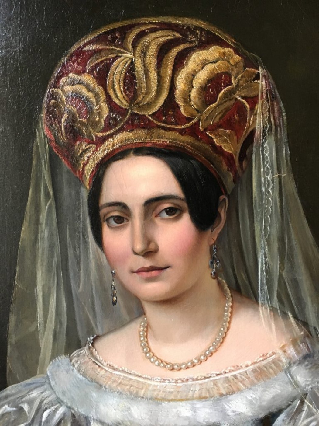 Gemälde Therese von Bacheracht nach der Restaurierung